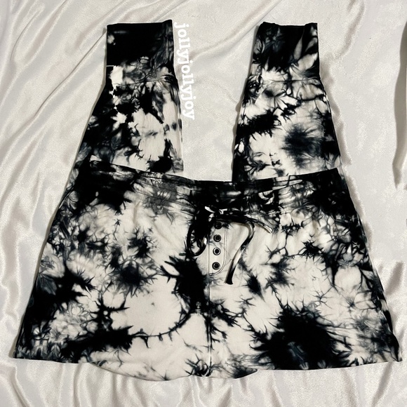 SET: Torrid Dream Fleece Tie Dye Black & White Sleep Sweatshirt/Legging 2X - Picture 10 of 14